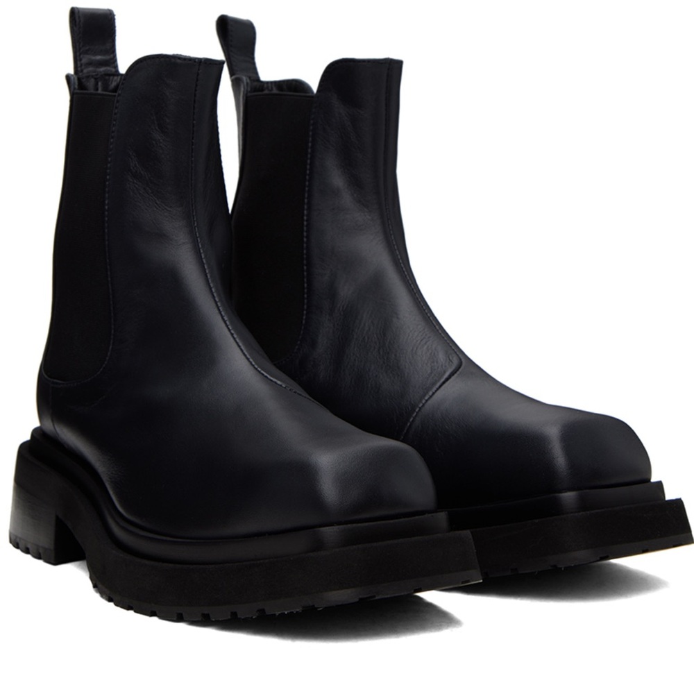 Eckhaus Latta Black Leather “Mike” Boots